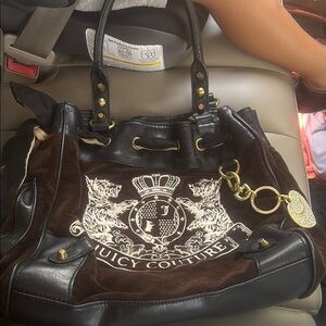 COPY - Juicy Couture Black and Brown Tote with Gold Accents